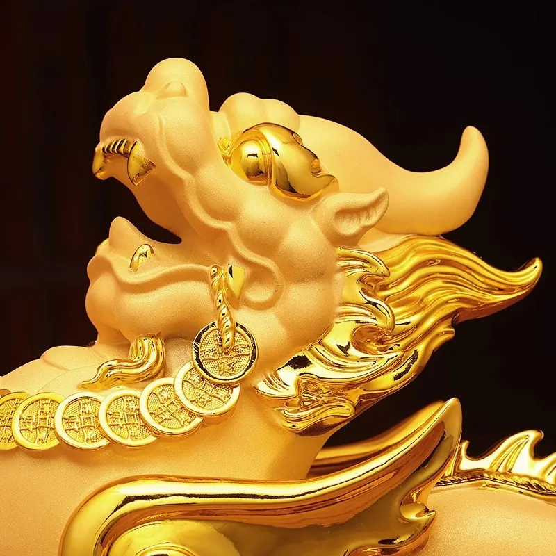 Mascotte d'Asie du sud-estCompany, apporte bonne chance, argent, succès, dragon Royal, statue PI XIU, brisk, entreprise prospère