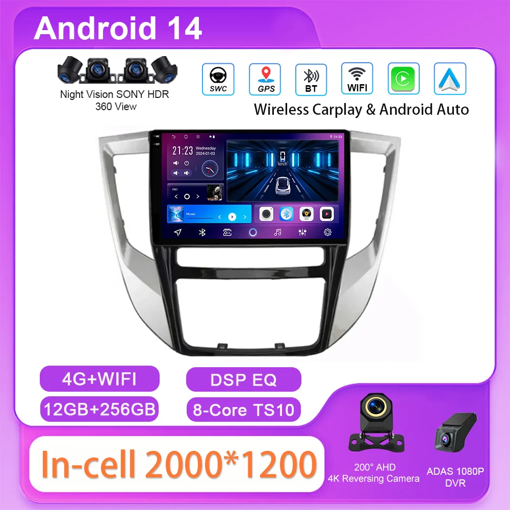 

Android 14 Radio Stereo For Mitsubishi Grand Lancer 2017-2020 Auto Multimedia Player DVD GPS Navigation 4G NO 2Din Touch Screen