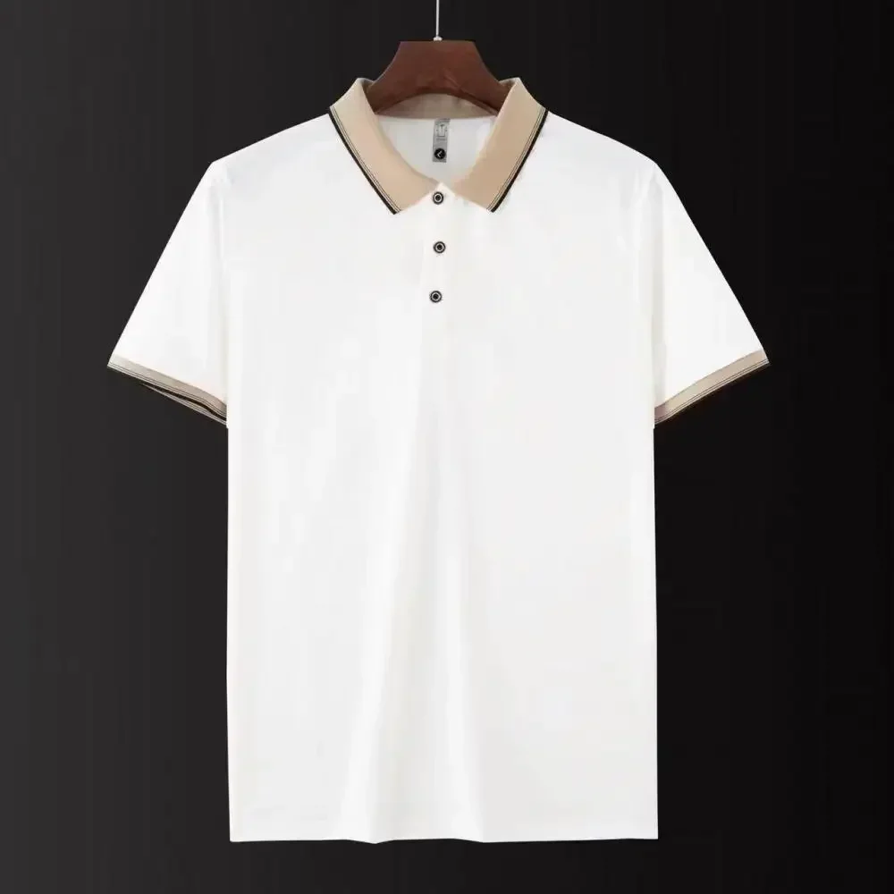 

2025 New Model Men's Best-selling Short-sleeved Polo Shirt, Casual Style, Fashionable Design, Breathable and Comfortable, Suitab