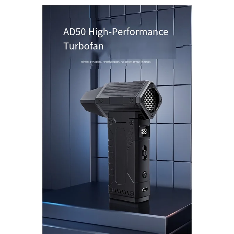 A99G-Compressed Air Duster With LED Display, 130, 000 RPM Turbo Blower Light Electric Air Duster For PC, Car For Keyboard Home