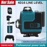 High-Precision 4D 16-Line 360 Horizontal Vertical Cross Level Green Light Laser High-Precision Wall-Mounted Portable Tool