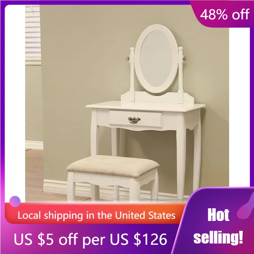 

Home Furnishing Vanity Set With Stool and Mirror Freight Free Furniture Makeup Dressing Table With Mirror Dresser Bedroom