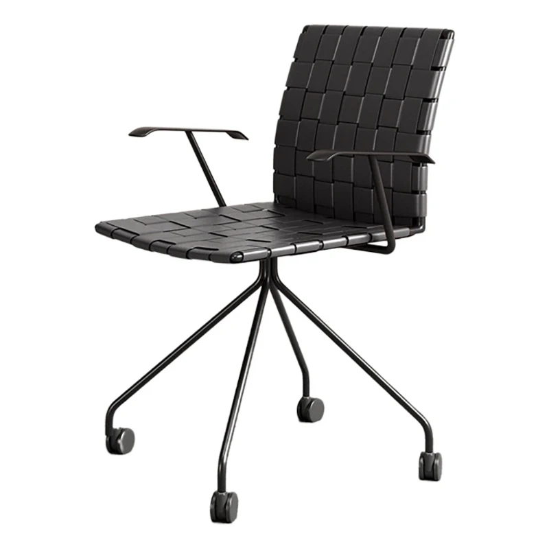 كرسي بذراعين مريح حديث من الجلد للتأمل، كرسي مكتب عالي الجودة، تصميم أثاث مكتبي تنفيذي من سيلا جيمر #6