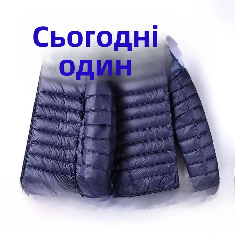 Lightweight down Cotton Jaet Men's Stand Collar ort Sle Young Middle-aged Hooded Large Size Anti-season New 2023