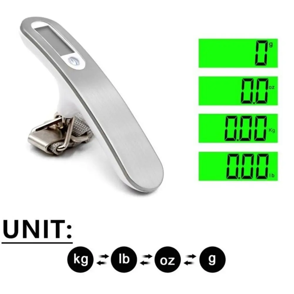Display LCD portatile Bilancia digitale per bagagli Bilancia elettronica portatile sospesa Strumento di bilanciamento del peso ad alta precisione da viaggio