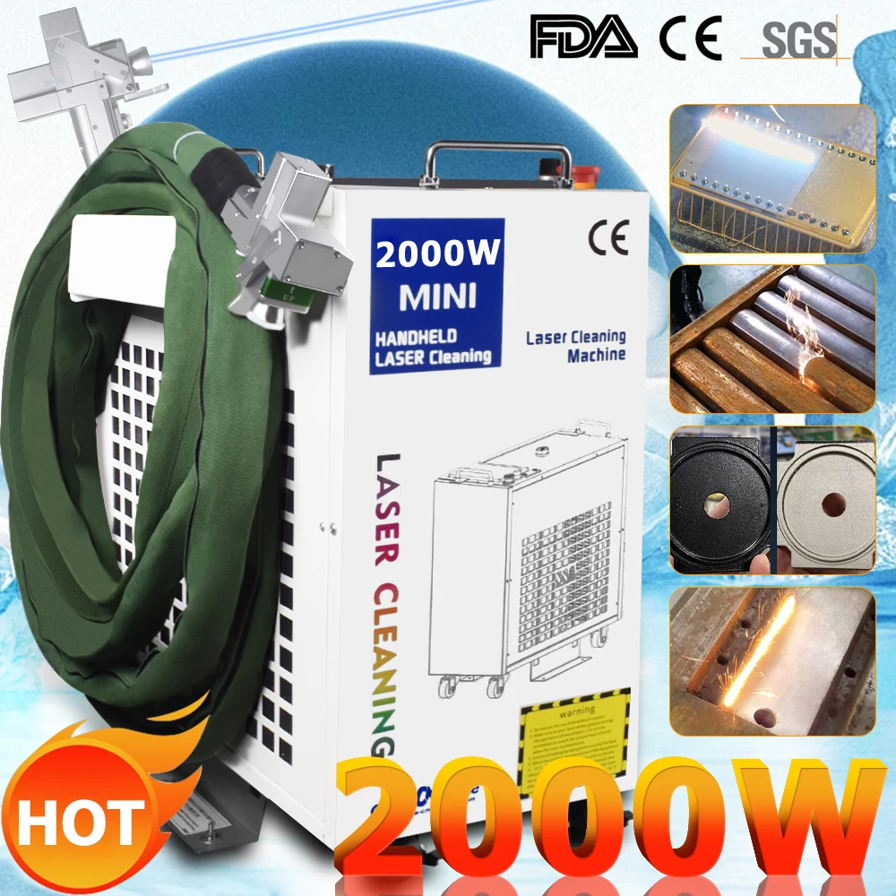 2000W Laser Cleaning Machine Rust Removal Cleaning Oil Paint for Metal Cleaning Width 300MM Rust Removing Machine Laser Cleaner
