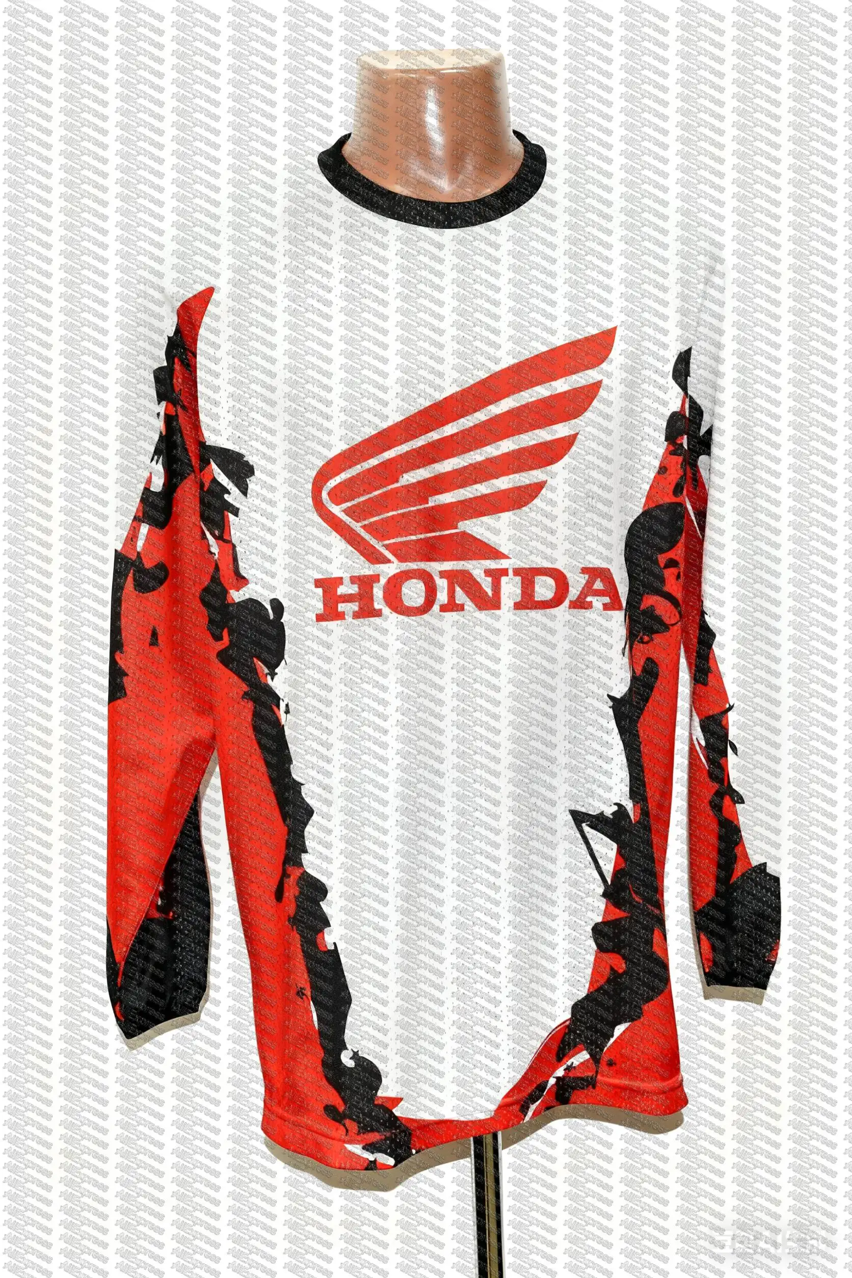 

2025 Summer New Round Neck Honda long Sleeved T-Shirt For Men Motorcycle Racing Enthusiasts Oversized Sports Long Sleeves Jersey