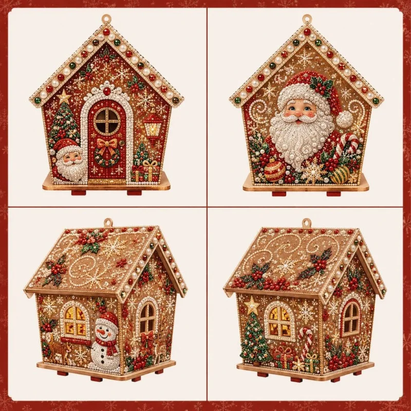 Jeweled Christmas Tree Art Kit – DIY Gem Decoration Craft Set with Sparkling Jewels for Creative Holiday Tree Ornament Making