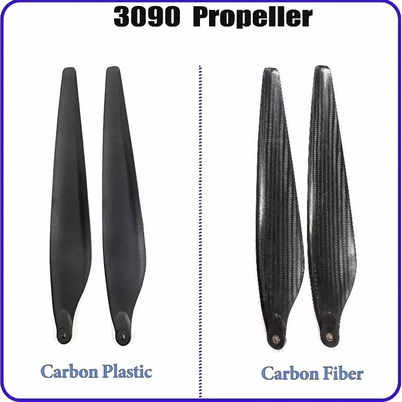 3090 Carbon Fiber Composite Propeller, 30x9.0 Inch High Hardness CW/CCW Prop for RC Drone Agricultural Spray Drone
