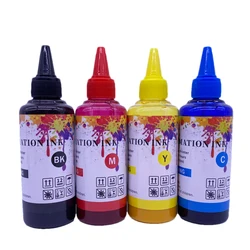 4 Color X 100ML Universal Sublimation Ink Refill For Epson Desktop Inkjet Printer BK C M Y Heat Transfer On Mugs Polyester Shirt