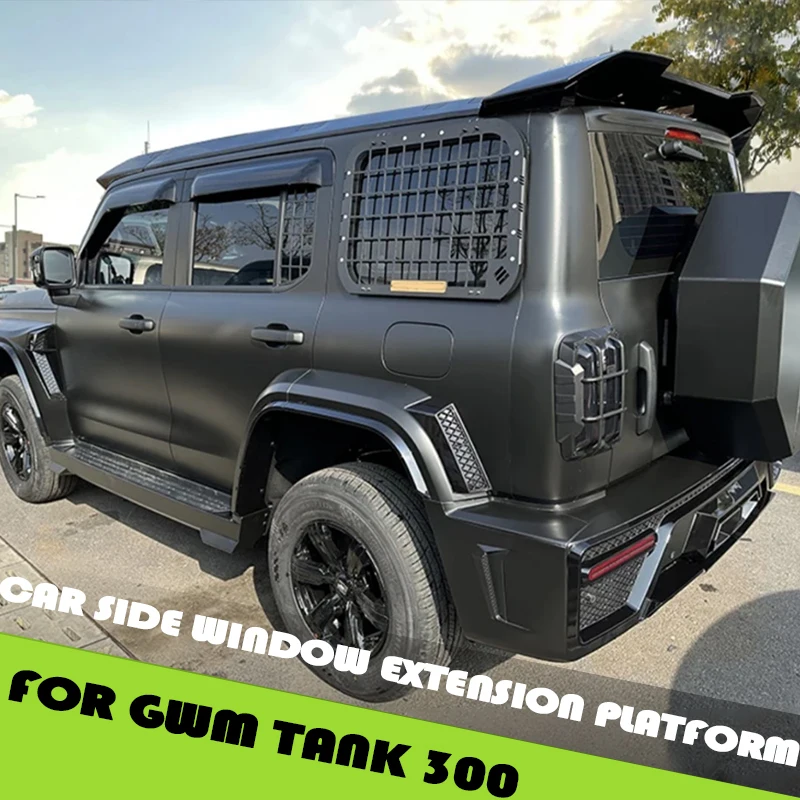

Car Side Window Extension Platform Paste Accessories Fit for GWM Tank 300 Rear Window Mech Mesh Change Decorative Accessories