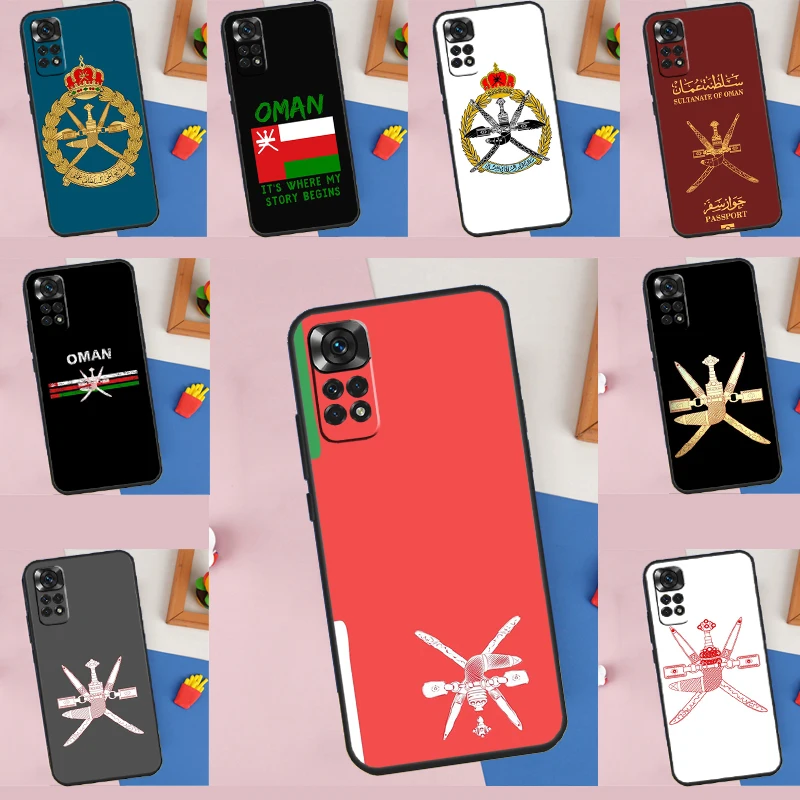 Omani Emblem Oman Flag passport Phone Case For Xiaomi Redmi 10 10C 12C 9C 9T Note 11 Pro 11S 10 Pro 10S 12 8 9 Pro 9S Funda