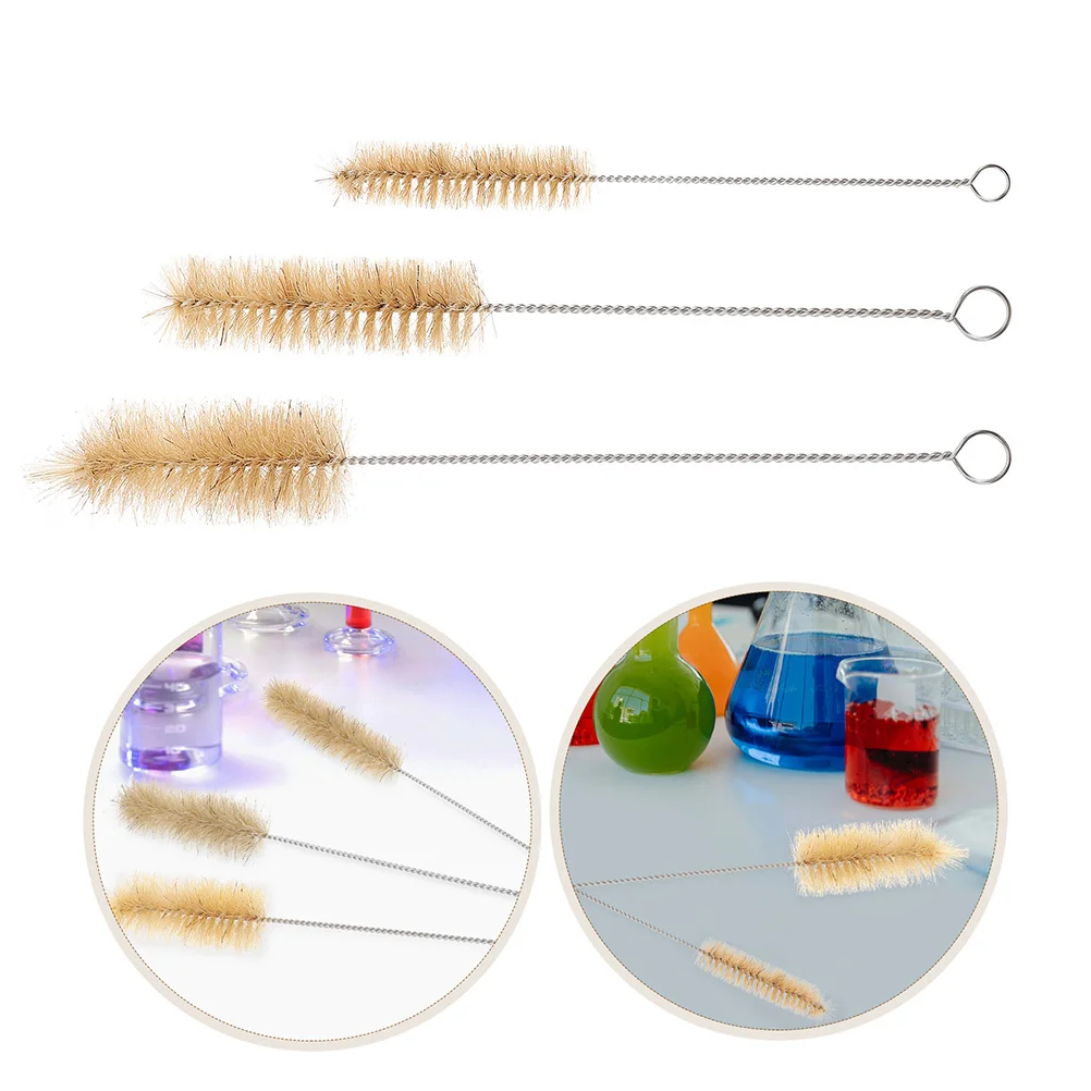 

6Pcs Lab Cleaning Brush Set Stainless Steel Wire Flask Bottle Test Tube Brushes for Laboratory Glassware Cleaning