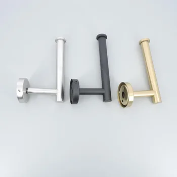 3 สีทองเงินห้องน้ําเนื้อเยื่อติดผนังเจาะสีดํา WC สแตนเลสห้องน้ําม้วนกระดาษผ้าเช็ดตัวผู้ถือ Organizer Rack Hanger