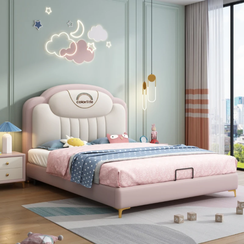 House Loft Children Beds King Size Wooden Modern King Size Children Beds Toddler Luxury Mueble Infantil Bedroom Furniture SR50CB