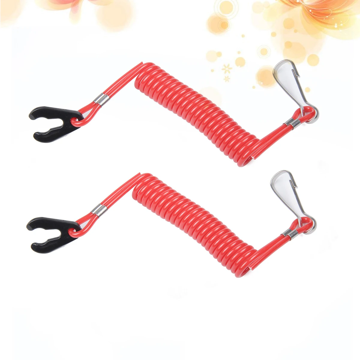 

2Pcs Outboard Engine Motor Kill Stop Safety Lanyard Rope Emergency Ignition Cut Compatible Outboard Motors Lanyard