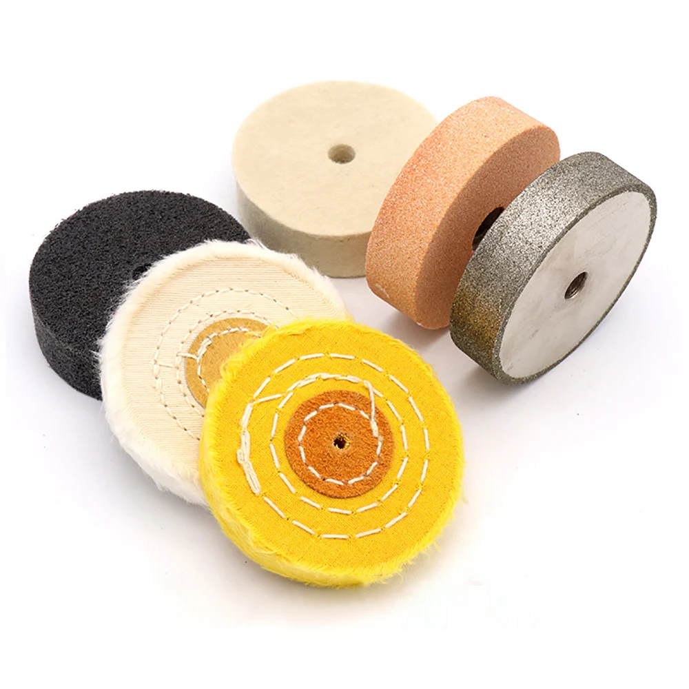 

75mm 3inch Grinding Wheel Nylon Round Cloth Wheel Fiber Polishing Wheel Rotating Abrasive Tool for Bench Grinder Metal Grinding