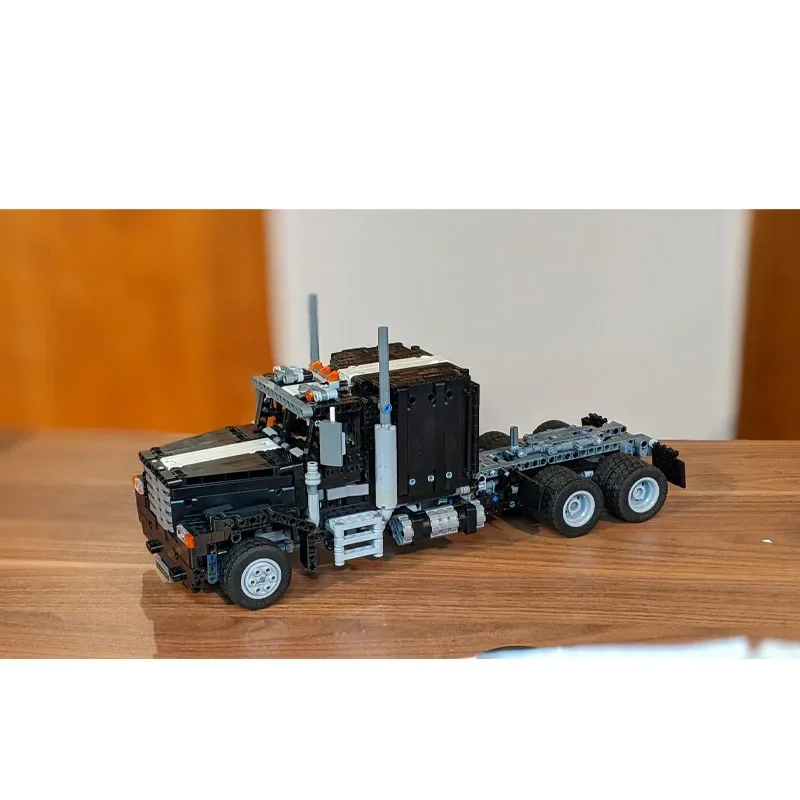 MOC-33866 amerykański zestaw głowicy ciężarówka transportowa zszywany klocki do budowy Model 1576 części klocki do budowy zabawka na prezent urodzinowy dla dzieci