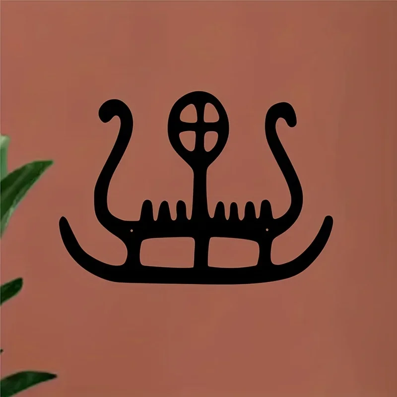 CIFBUY Viking Ship Inspired Nordic Silhouette Iron Metal Wall Sculpture, Wall Art for Living Room Office Home Decor Gift