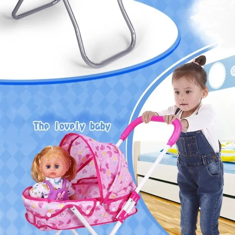 

54DA Sturdy Plastic Doll Crib Bed Kids Toy Accessory for Reborns Dolls With Easy Assembly and Portability Daiky Casual Use