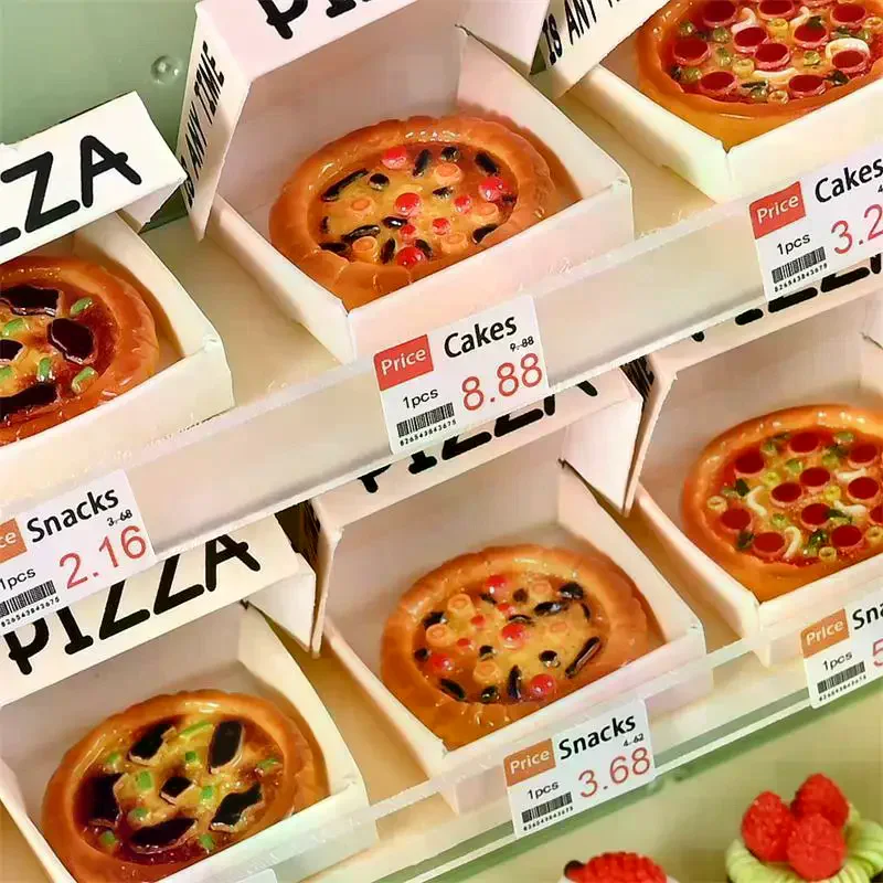 10 PCS Puppenhaus Miniatur Simulierte Pizza Modell Küche Lebensmittel Zubehör Für Puppe Haus Dekor Kinder Pretend Spielen Spielzeug Geschenk