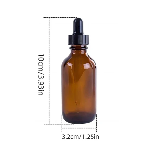 Imagen 2 del producto 12 Uds. Botella de aceite esencial de vidrio a prueba de luz ámbar de 30ml con cuentagotas de vidrio para muestra de aceite esencial cosméticos perfume viaje