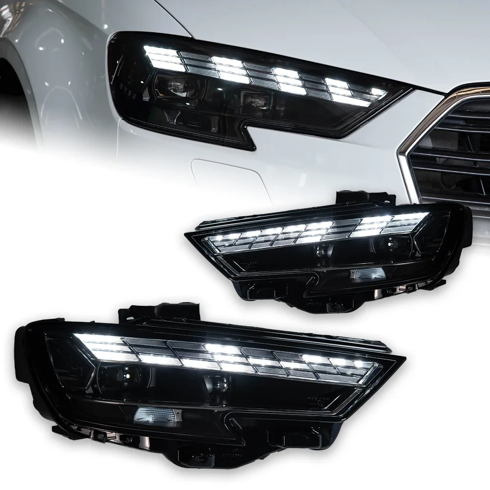 2 PCS LED Car Lights for Audi A3  Headlight 2017-2020 A3 8V Facelift LED HeadLamp Projector Lens DRL Front Automotive