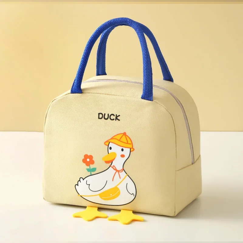 Portable Bento Bag Cartoon Animal Lunch Bag Tote Thermal Food Bag Women Kids Lunch Box Picnic Supplies Insulated Cooler Bags