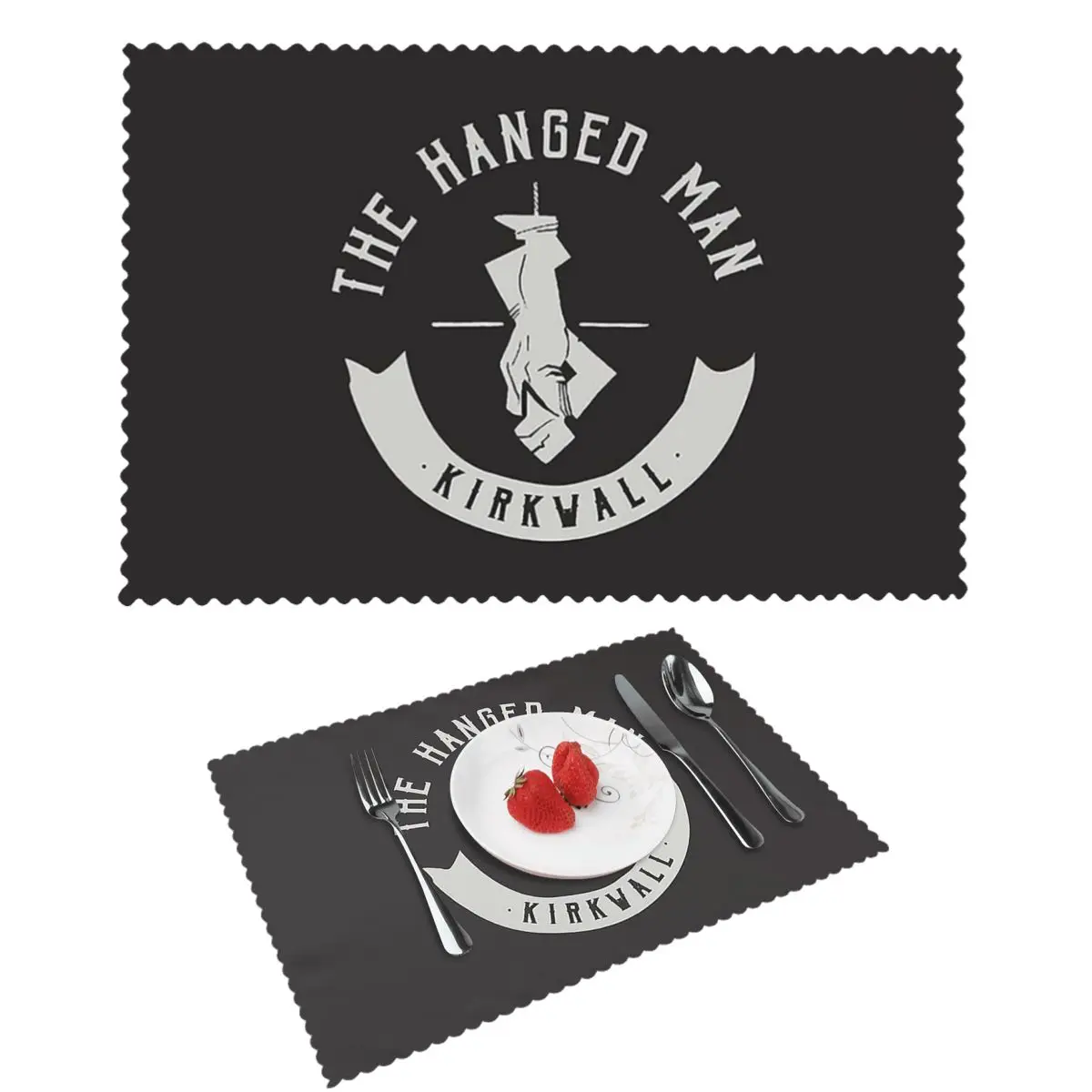 Mantel Individual con Logo de Pub de The Hanged Man, tapete de plato lavable para mesa de comedor, posavasos, decoración del hogar, esteras súper absorbentes