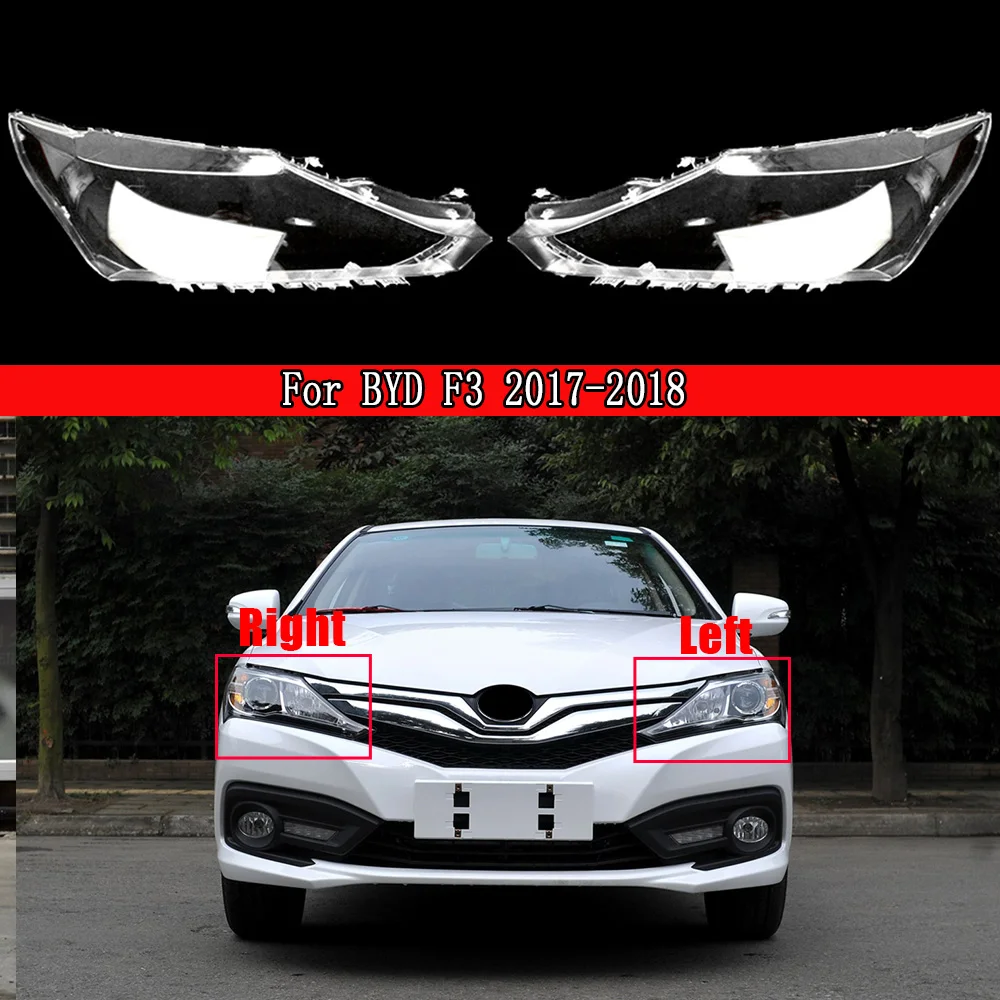 

Auto Head Lamp Light Case For BYD F3 2017 2018 Lamp Clear Lens Cover Car Headlight Cover Lampshade Waterproof Bright Shell Cover