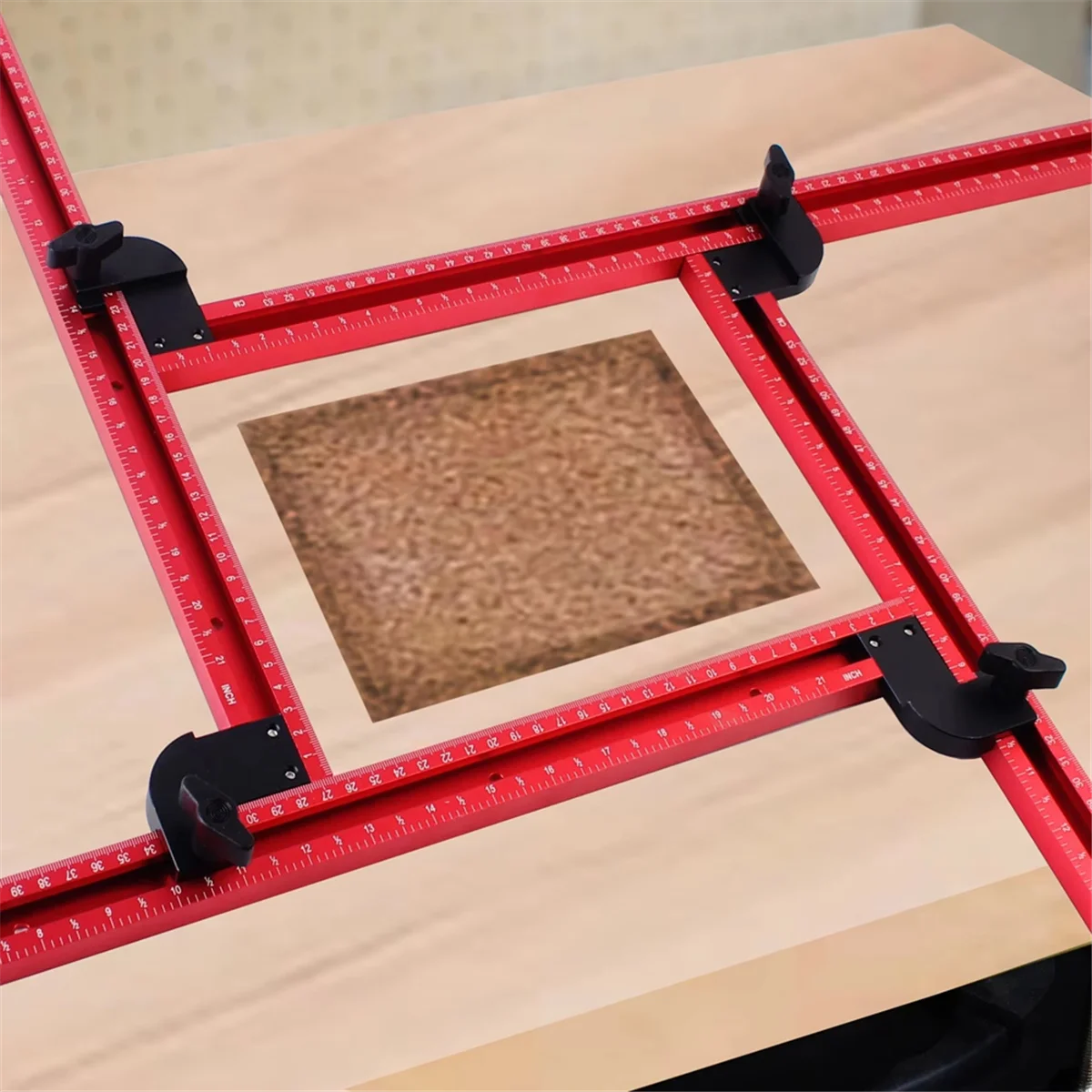 A73P Router Jig Frame for Woodworking,Adjustable Square Router Template Guide,Groove Router Jig 53cm/21inch,Squares