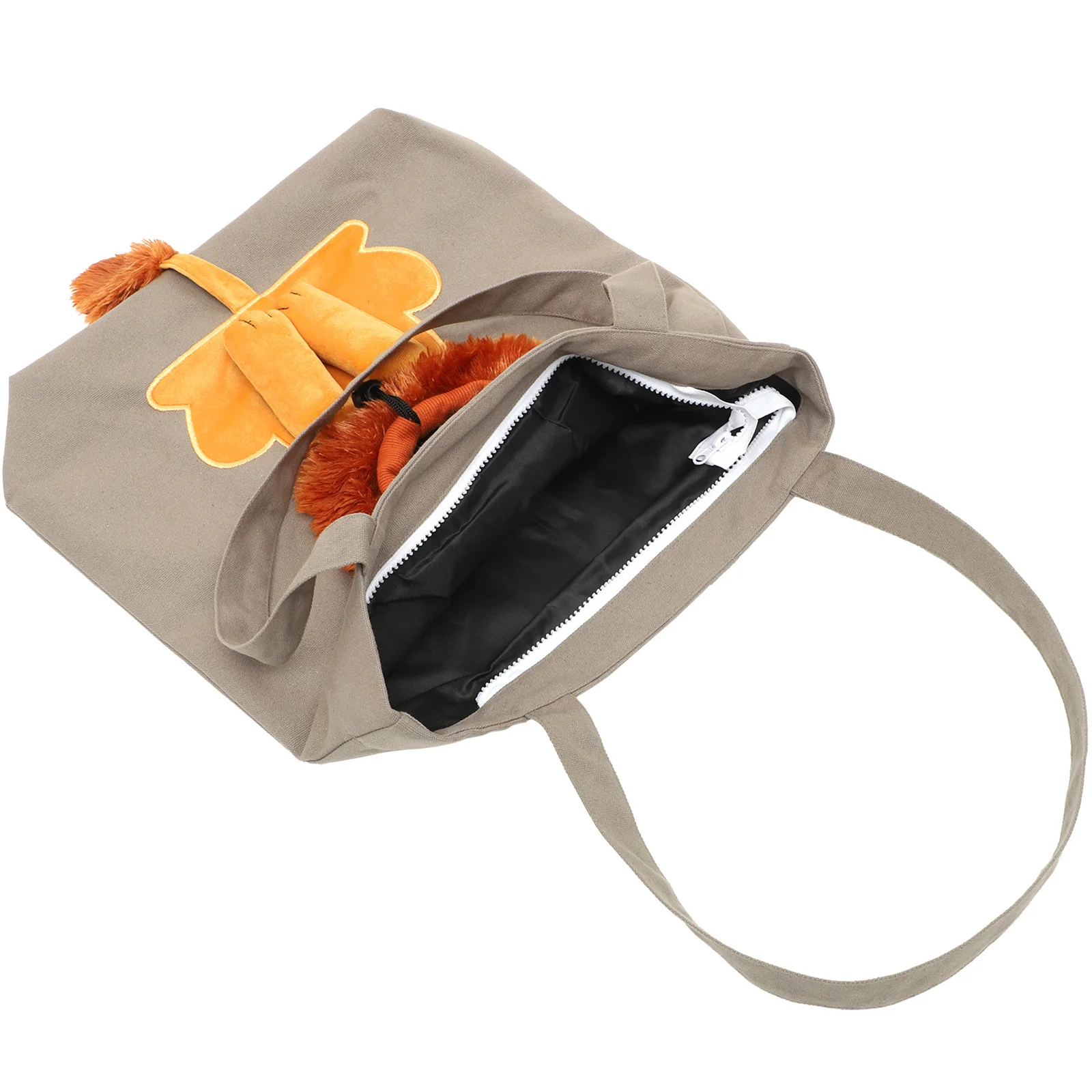 

Stylish 3D Lion Pattern Pet Canvas Bag Adjustable Up to 37Cm Heavy Duty Straps Crossbody Cat Carrier Bag for Walking Travel