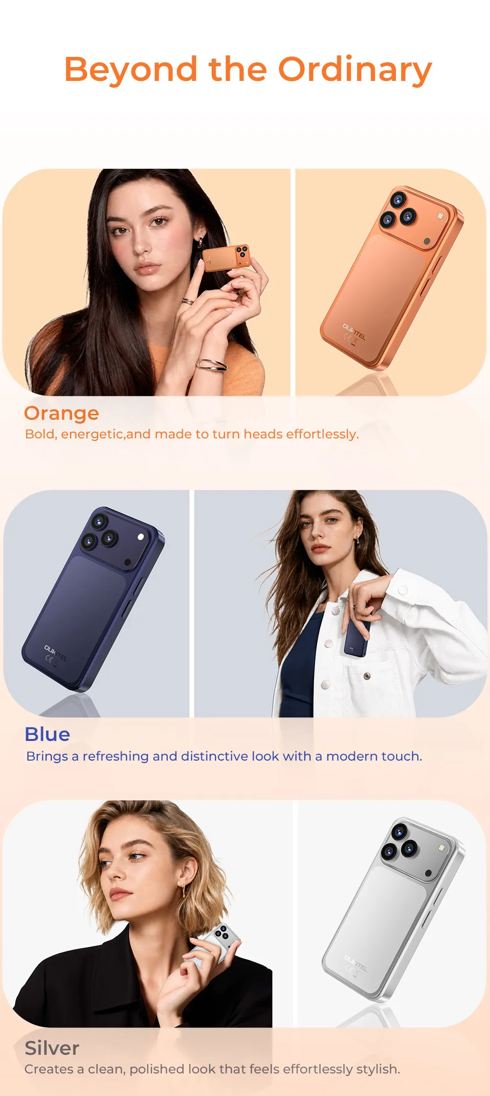OUKITEL C17 mini Mini Smartphone, Up to 12GB RAM (3+9) + 32GB ROM, Ultra Compact Pocket Small Phone, 4" Mini Display, 2300mAh Battery, Gemini AI, Unlocked Android Mobile Phone