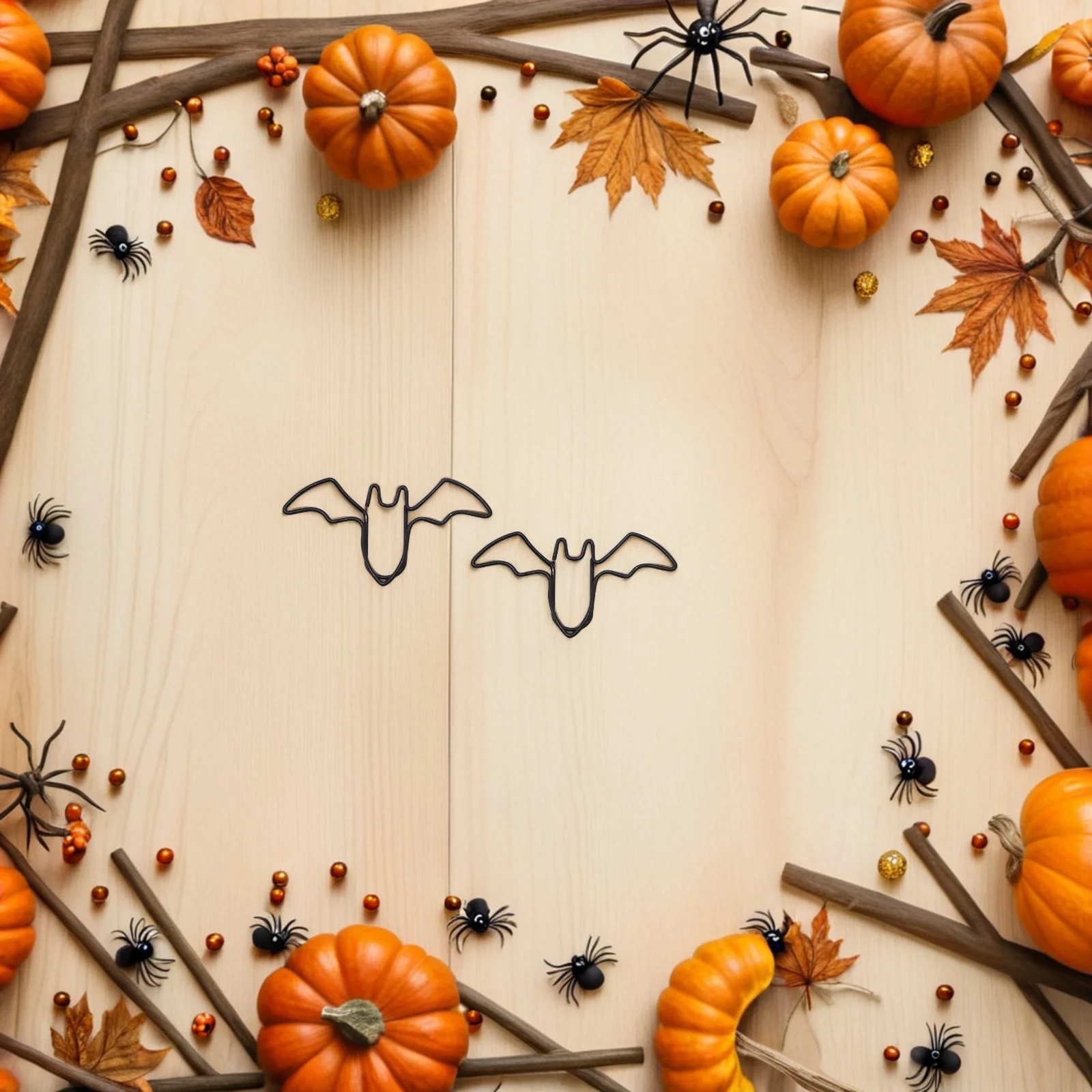 

80Pcs Halloween Bat Paper Clips Simulated Shape Holder Bookmarks Document Sorting Office Party Favors Animal Clips