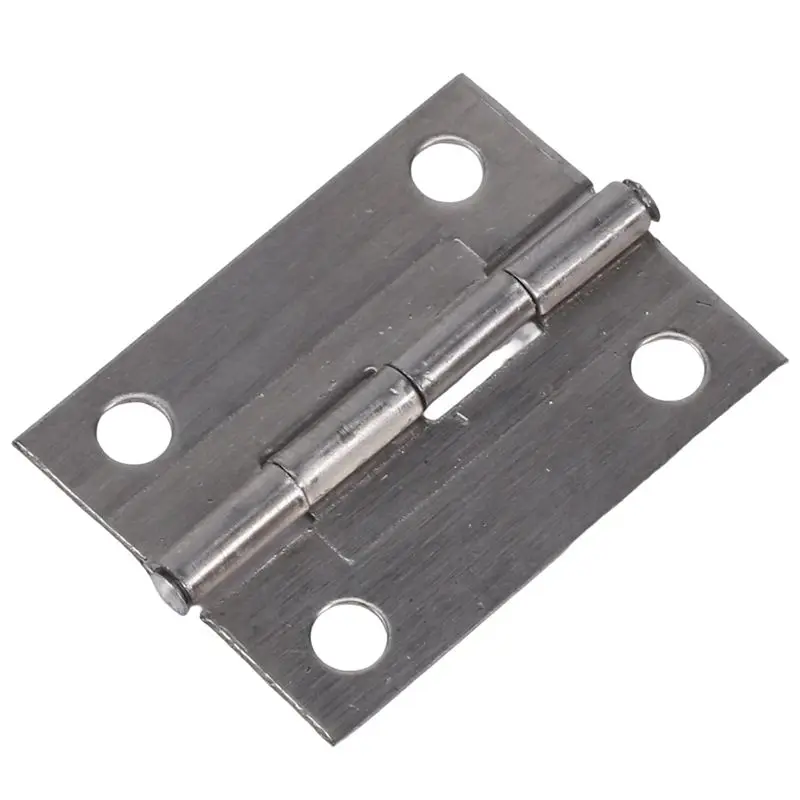 DT17 80 Pcs Rectangle Folding Cabinet Door Hinge, 1.5 Inch Stainless Steel Butt Hinge Hardware for Closet, Silver
