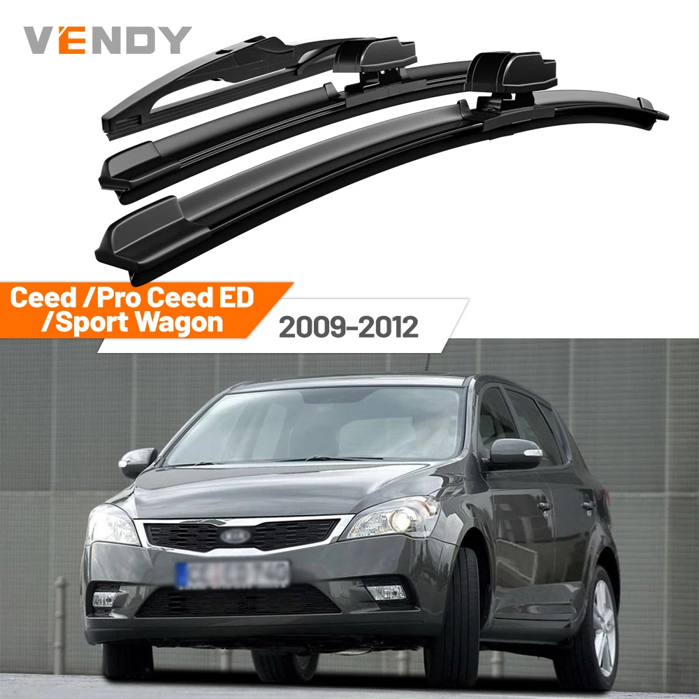 

Для KIA Ceed Pro Ceed ED Sport Wagon 2009-2012 2010 2011: Комплект передних и задних щеток стеклоочистителя (дворников) для лобового и заднего стекол, аксессуары