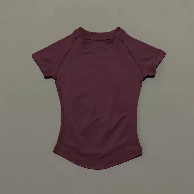 HISTELLO Df Solid Color Sports Short Sleeve Top Women Seamless Yoga Clothing Fitness T Shirts Gym Leotard Workout Sports Vest image 6