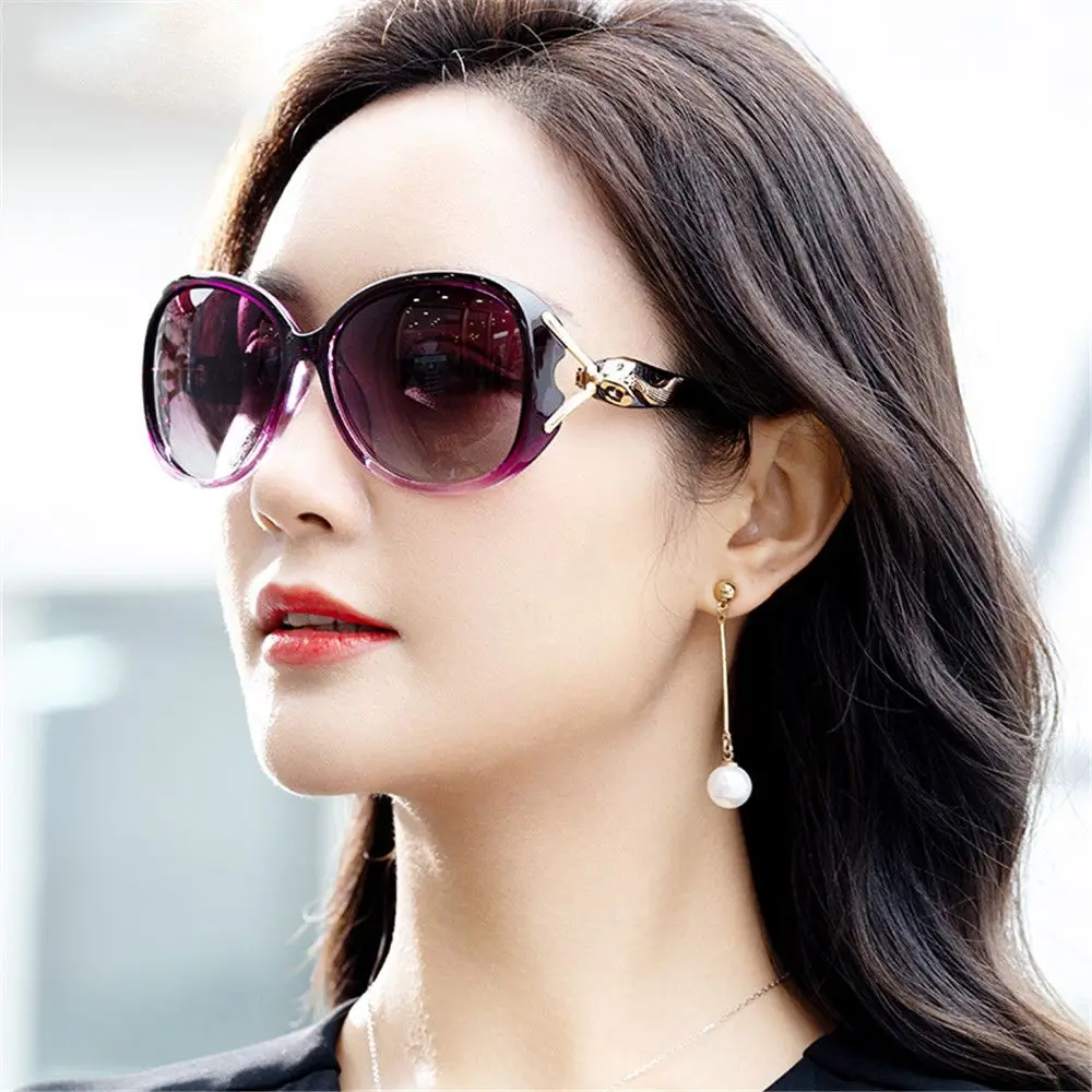 Streetwear Large Frame Eyewear UV400 Protection Women's Sunglasses Retro Shades  Oversized Sun Glasses