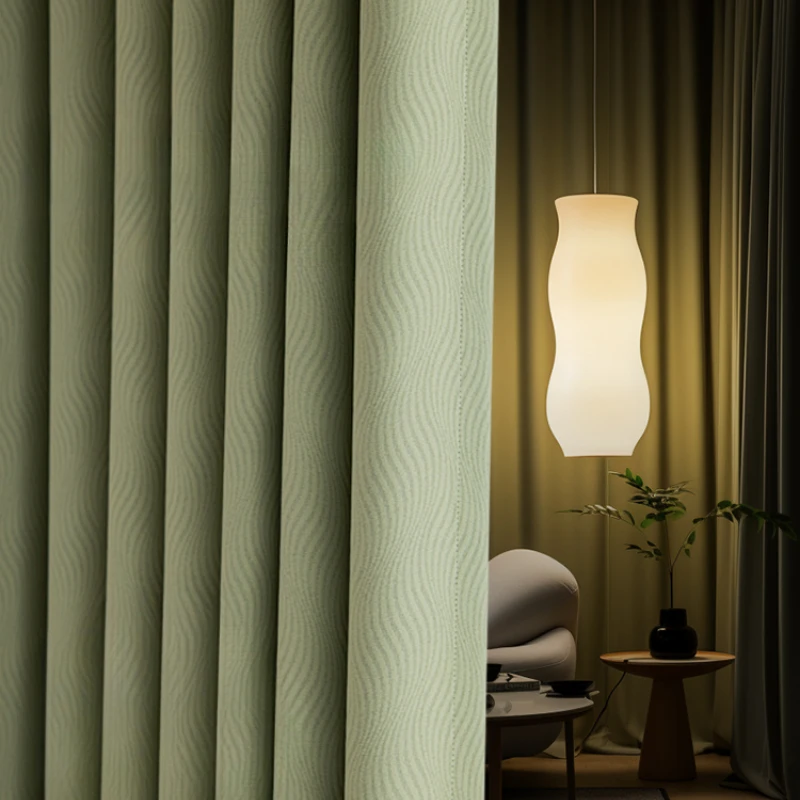 

Modern Simple Blackout Drapes Ins Style Bedroom Soundproof Curtain Sunscreen Living Room Drape Floor-to-ceiling Window Curtains