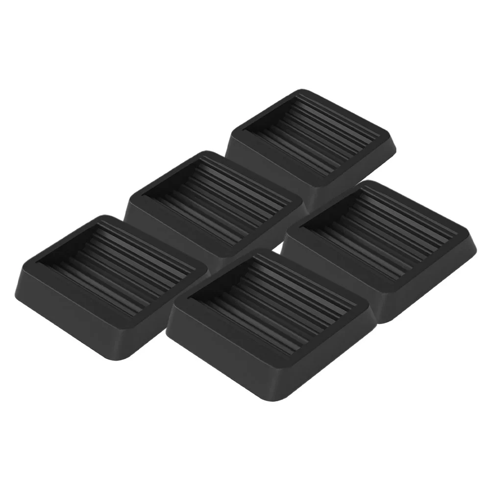 5 Pcs Roller Skating Chair Fixing Pad Wheel TPU Stop Supplies Chock Furniture Slot Anti-skid Black Nonslip Office