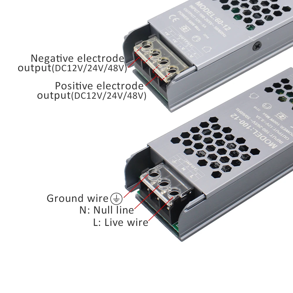 Power Supply for Led Strips AC110V 220V to DC 12V 24V Voltage Converter Transformers 60W 100W 200W 300W 400W Source Adapter