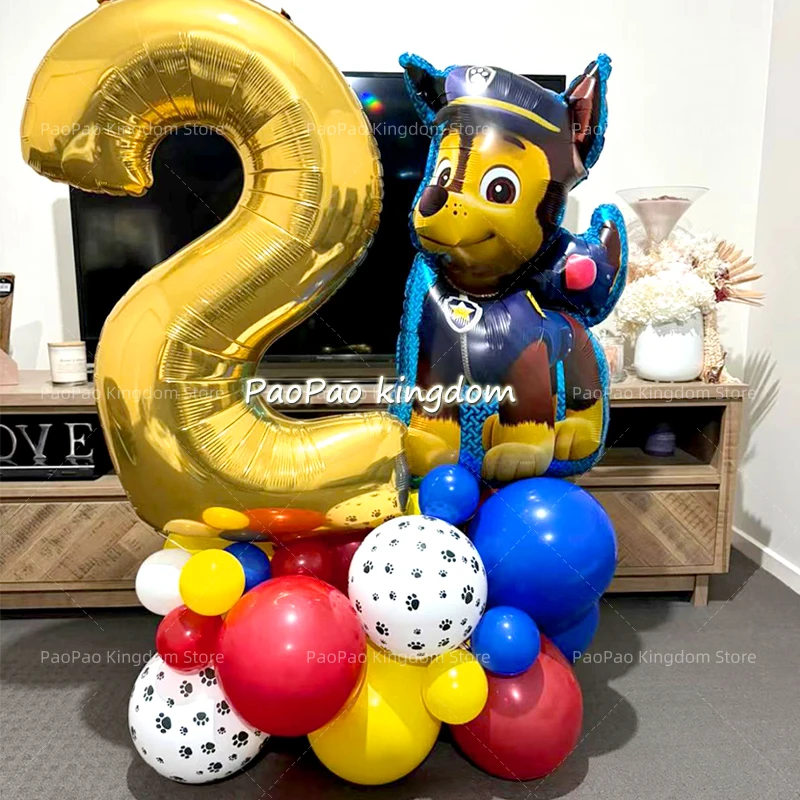 Аниме «Щенячий патруль», набор воздушных шаров из алюминиевой фольги, номер, день рождения для детей, день рождения, подарок для детского душа, декор