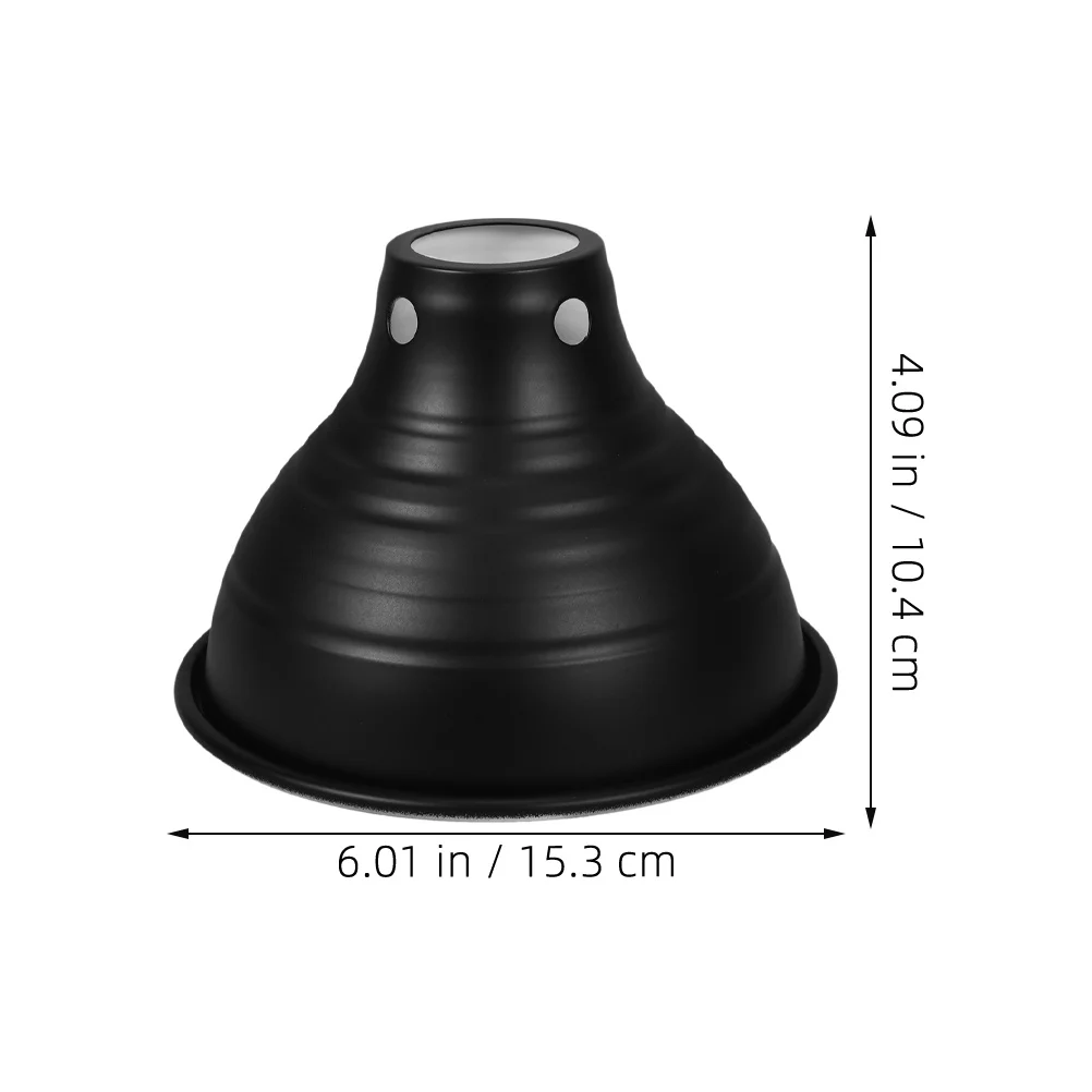 2Pcs Reptile Heat Lamp Cover 5.5 Inch Black Reptile Lampshade Prevents Heat Loss Enhances Temperature Uniformity Stylish Design