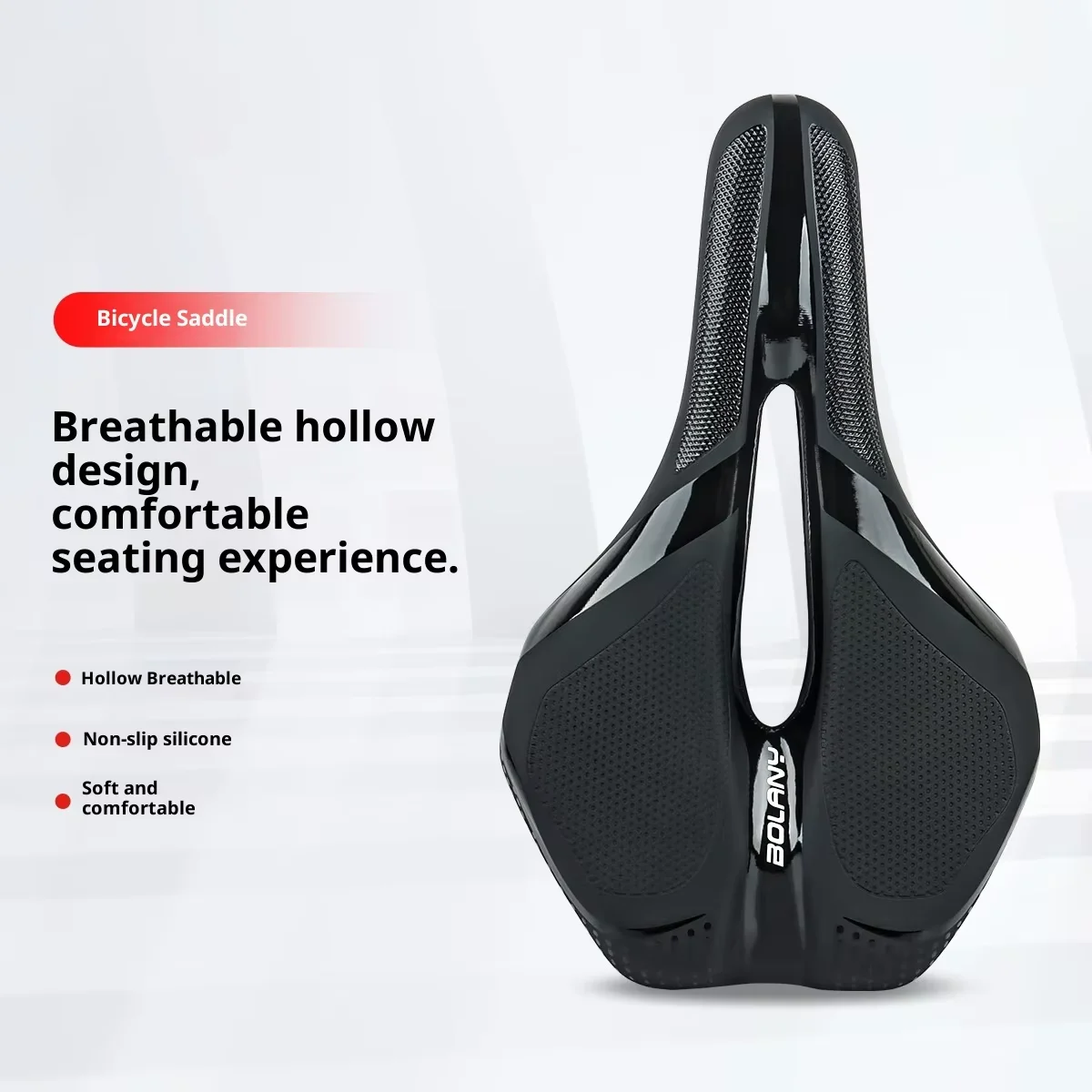 Mountain Bike Cushion Soft Short Nose Hollow Breathable Thickened Sponge Ventilation Seat Bag