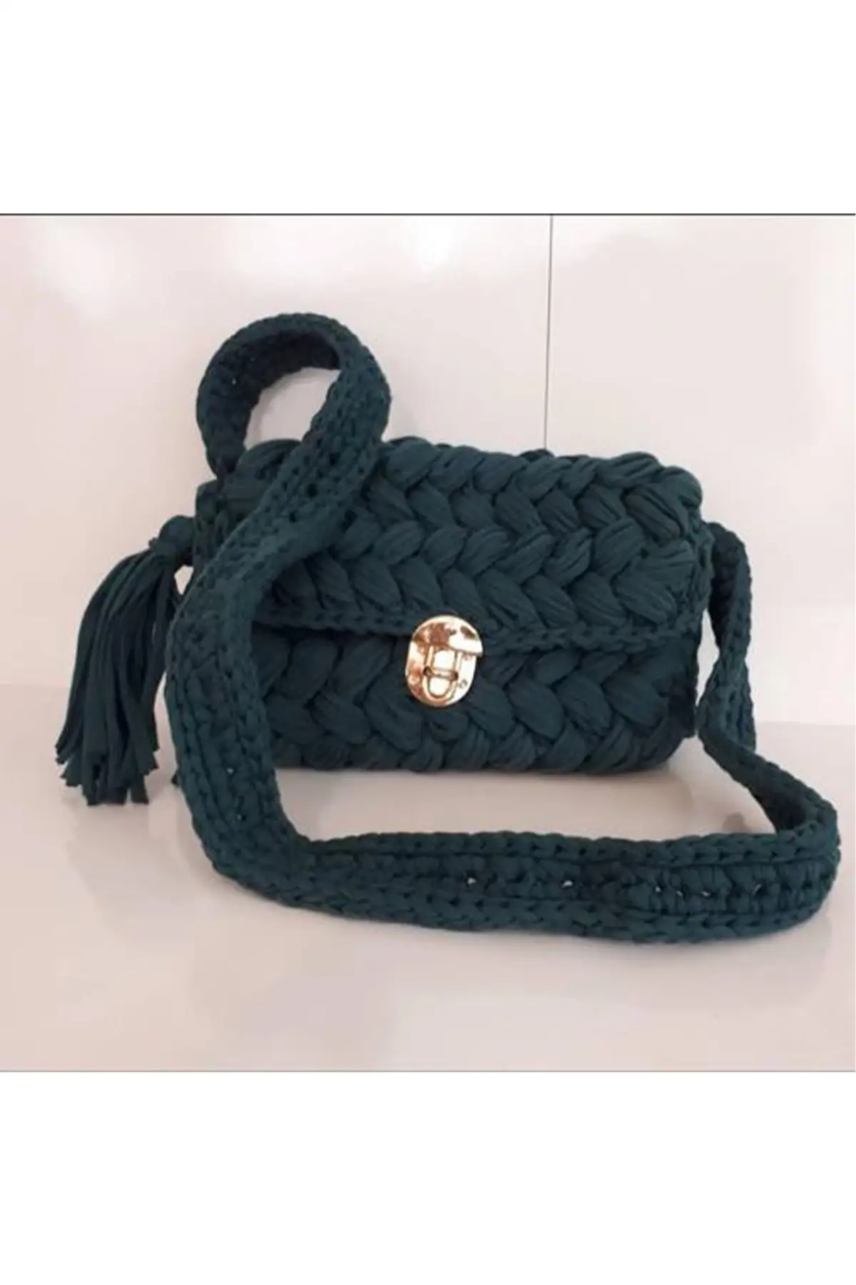 

Uras Handmade Mesh Bag Wonderful Pattern Sleeve bag Green Women Bag Shoulder bag Handmade