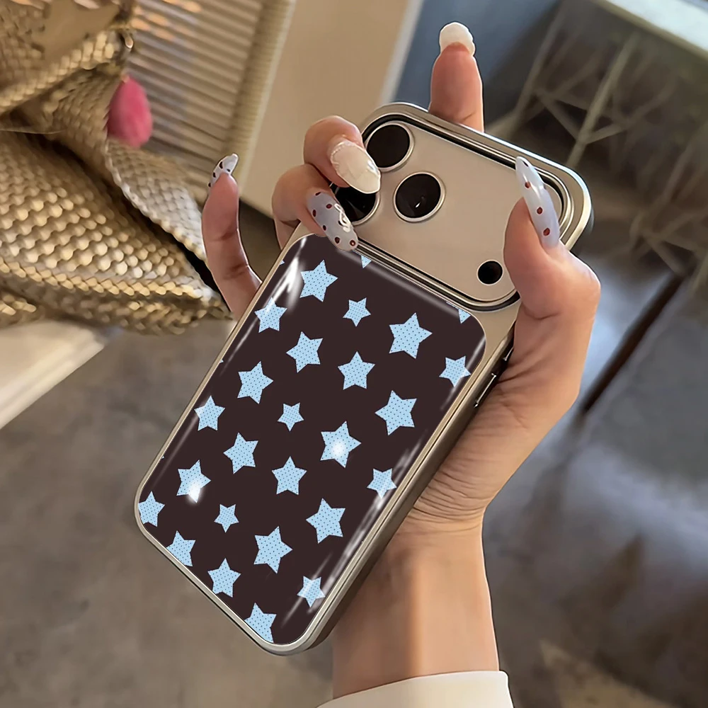 Neue bunte Sternen-Druckguss-INS-Hülle für iPhone 15 17 13 Pro Max Phone 11 12 ProMax 14 15 16 Plus Hüllen Stoßfeste Luxus-Coque – Detail 8