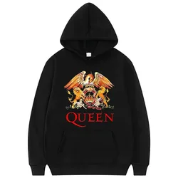 Fashion New Queen Rock Band Printed Hoodies Men Woman Oversized Hip Hop Hoodie Sweatshirts Pullovers Unisex Tracksuits Clothing