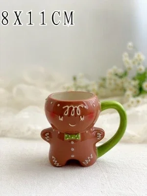 

Creativity Christmas Ceramic Mugs Coffee Mug Cute Gingerbread Man Water Cup Girls Boys Friends Gifts подарок девушке tasse