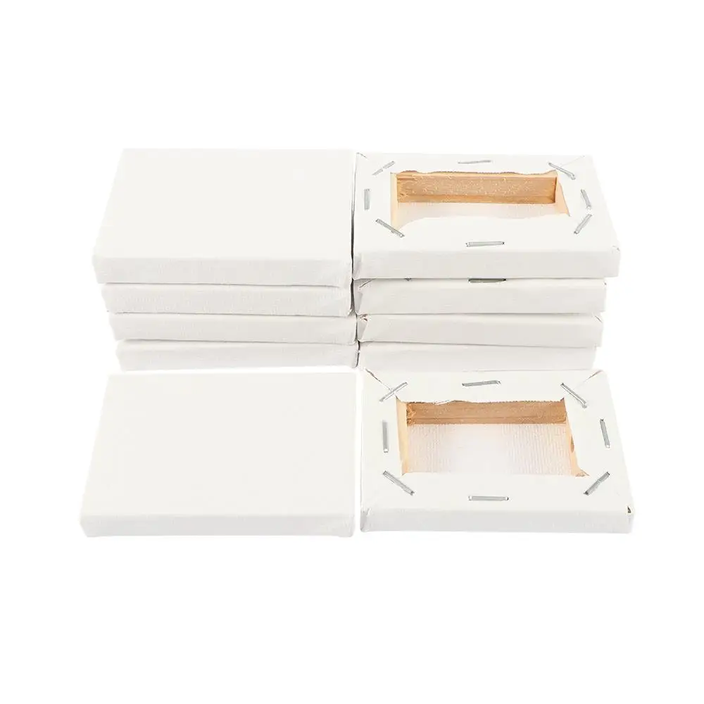 

Blank Small Wooden White Stretched Frame Painting Supplies Artist Canvas Oil Paint Board