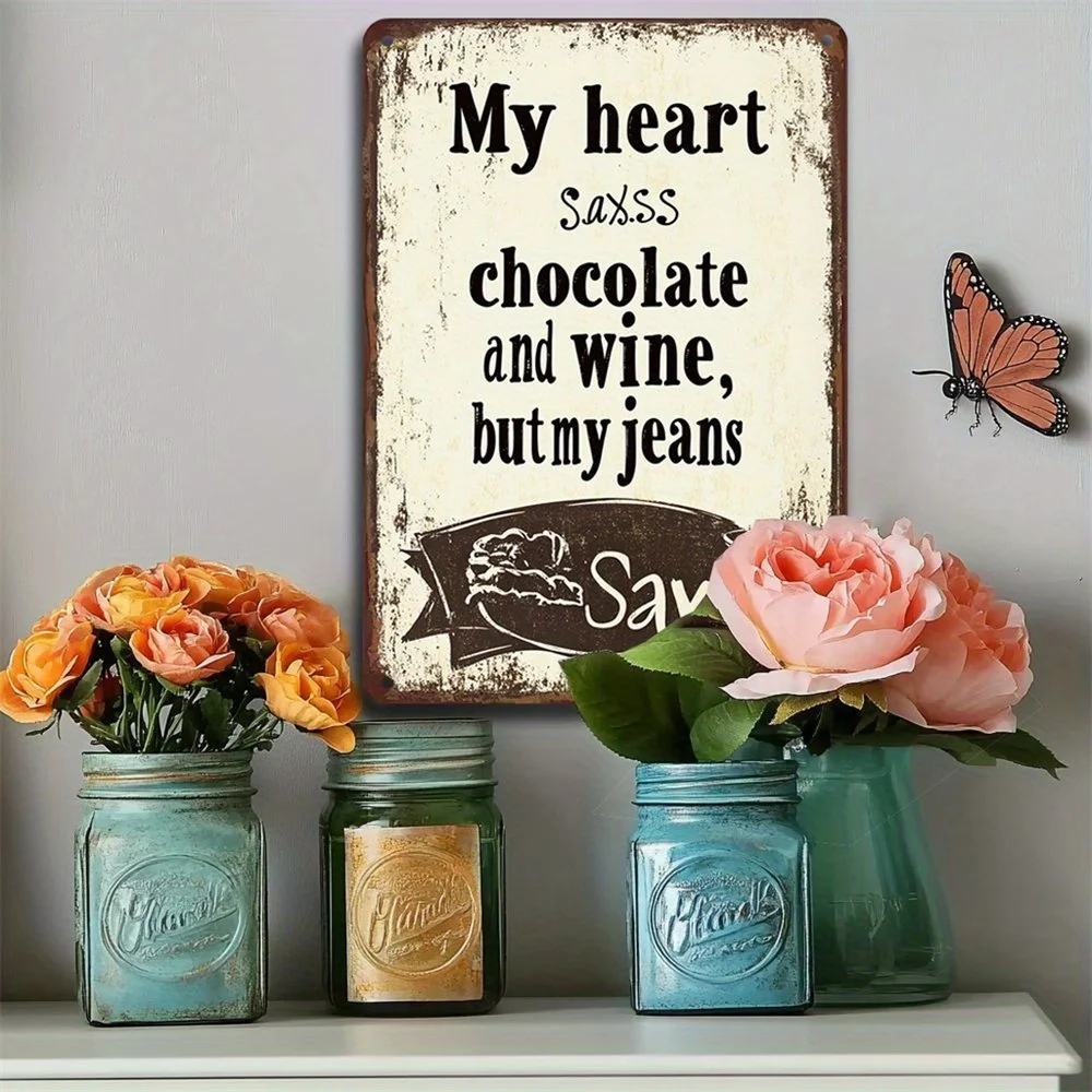 Retro Chocolate And Cowboy Theme Metal Sign. Retro Iron Wall Art Suitable For Home Garage Or Cafe Decoration 8X12 Inches